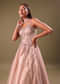 Dust Pink Hand Embroidered Organza Gown