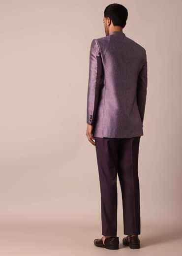 Elegant Purple Bandhgala Jodhpuri Sherwani
