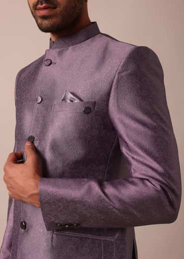 Elegant Purple Bandhgala Jodhpuri Sherwani