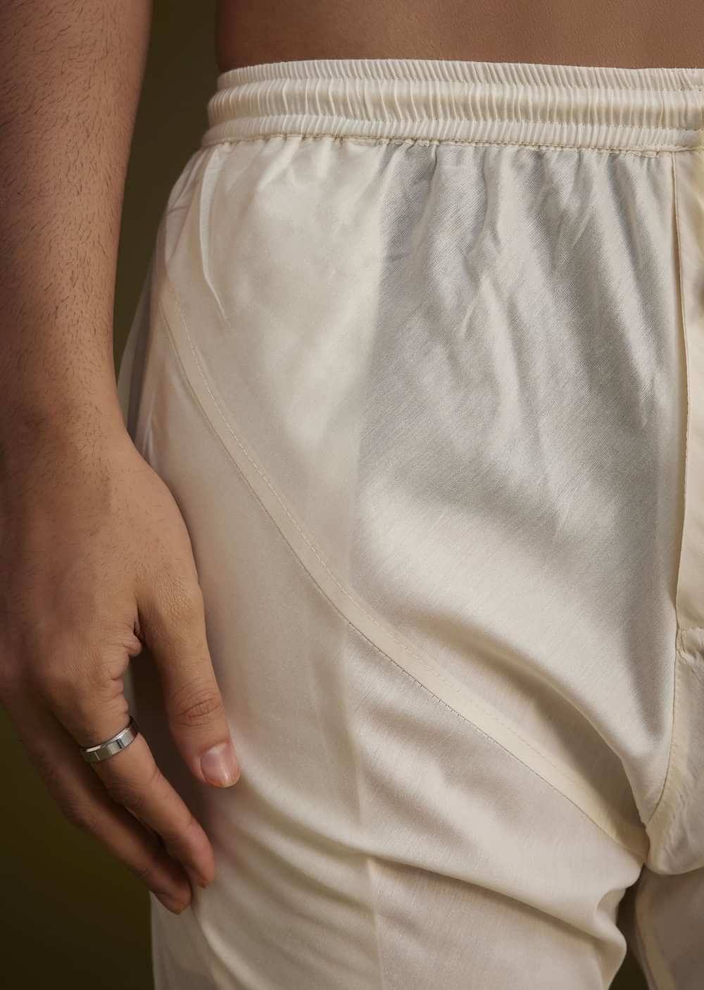 Beige Silk Sherwani Set With Zardosi Embroidery And Anarkali Kurta