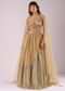 Glam Gold Embroidered Lehenga Set In Foil Knit Fabric