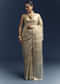 Gold Tissue Organza Saree With Zari And Resham Work