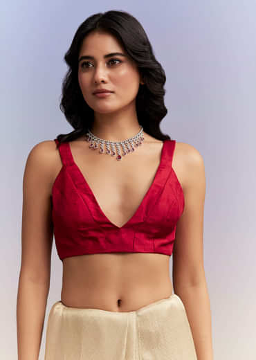 Gold Tissue Saree With Heavy Hand Embroidery