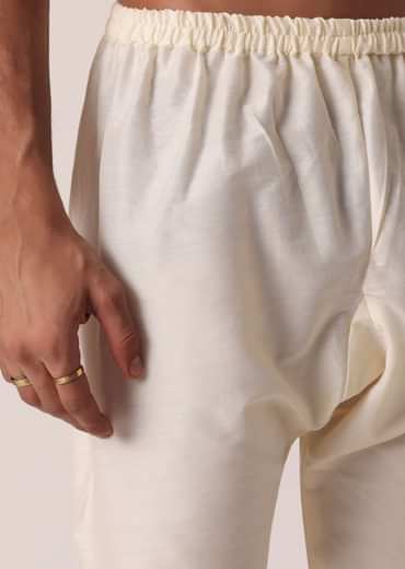 Gold Embroidered Kurta Set For Men