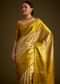 Gold Kanjivaram Silk Saree With Zari Border