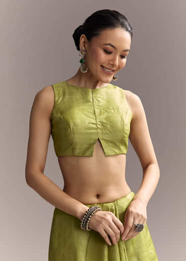 Green Cotton Authentic Hand Painted Saree With Contrast Border