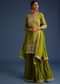 Green Organza Bandhani Print Palazzo Set