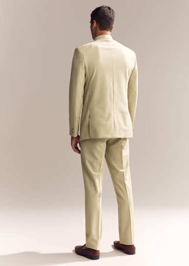 Green Rayon Jodhpuri Suit For Men With Zardosi Embroidery And Brooch