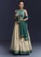Green Satin Bridesmaid Lehenga With Hand Dyed Chevron Print Choli