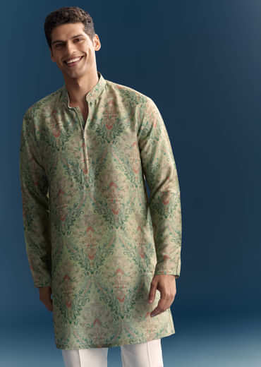 Green Silk Jodhpuri Suit For Men With Intricate Hand Embroidery