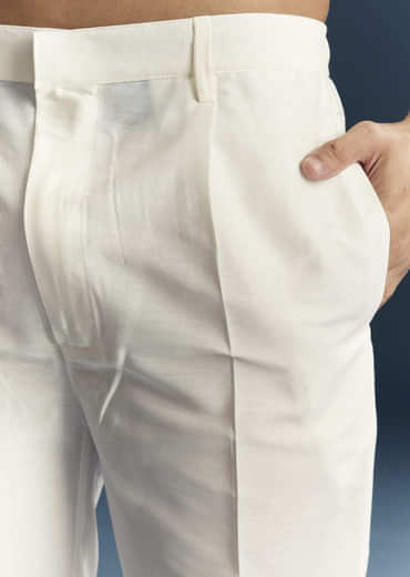 Green Silk Kurta Set For Men With Floral And Abstract Print