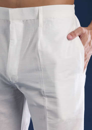 Green Silk Mirror Embellished Mens Kurta and Pant Set