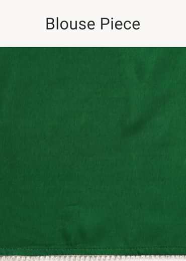 Green Bandhani Silk Saree With Gota Work And Unstitched Blouse Piece