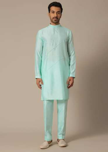 Green Jacquard Jacket Set