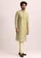 Green Kurta Set With Foil Print