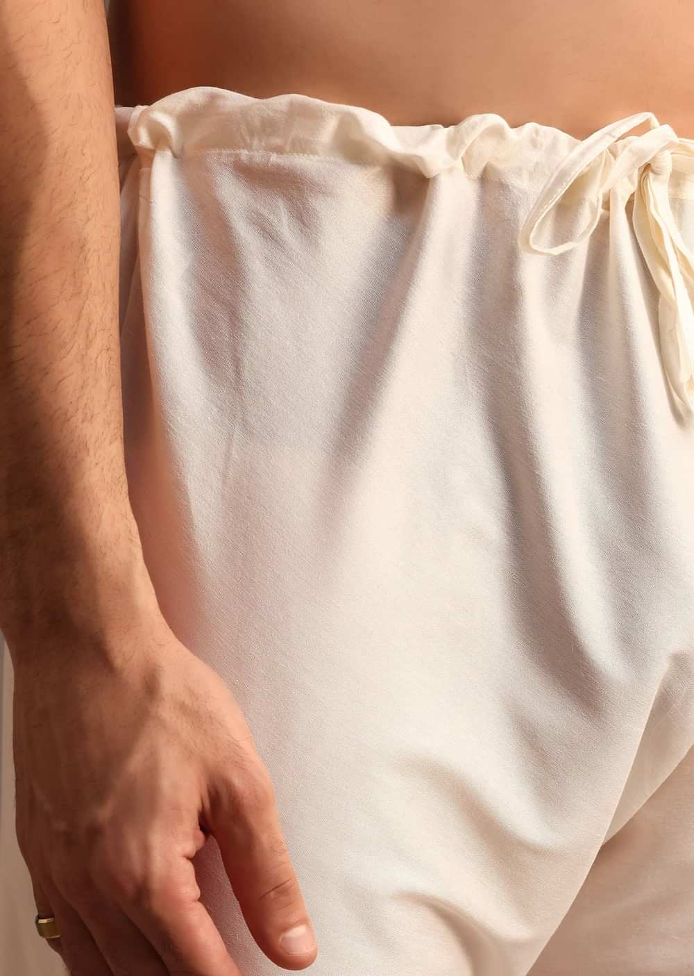 Green Print Silk Kurta And Pyjama