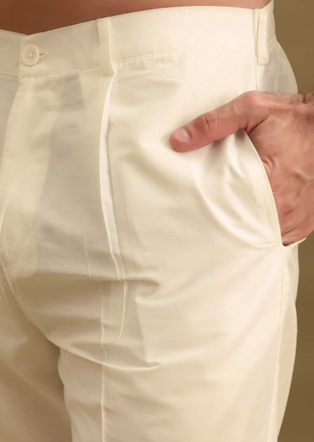 Green Printed Silk Kurta Set For Men