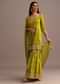 Green Sequins Kurti Sharara With Chanderi Banarasi Dupatta