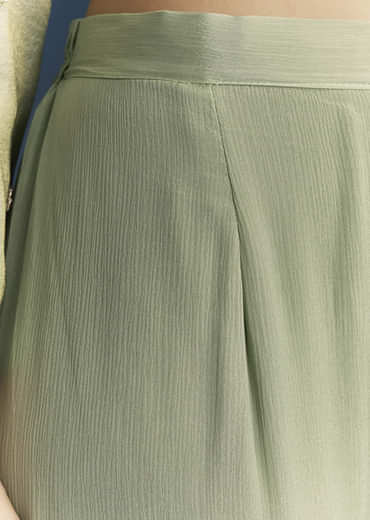 Green Tissue Sharara Suit With Zardosi And Resham Embroidery