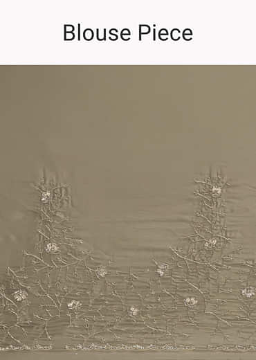 Grey Organza Saree with Cutdana  Sequin Embroidery