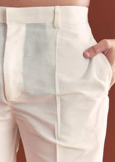 Grey Silk Kurta Set For Men With Resham Embroidery