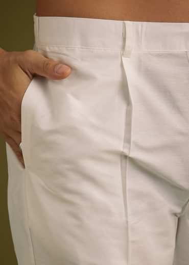 Grey Silk Kurta Set With Mirror And Thread Work