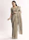 Grey Tissue Saree With Cutdana Sequins Beads And Resham Embroidery