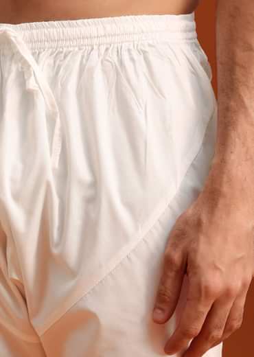 Grey Kurta Set With Striped Print