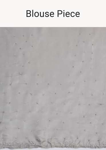 Grey Sequins Saree With Scalloped Embroidered Border