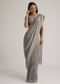 Grey Tissue Embroidered Saree