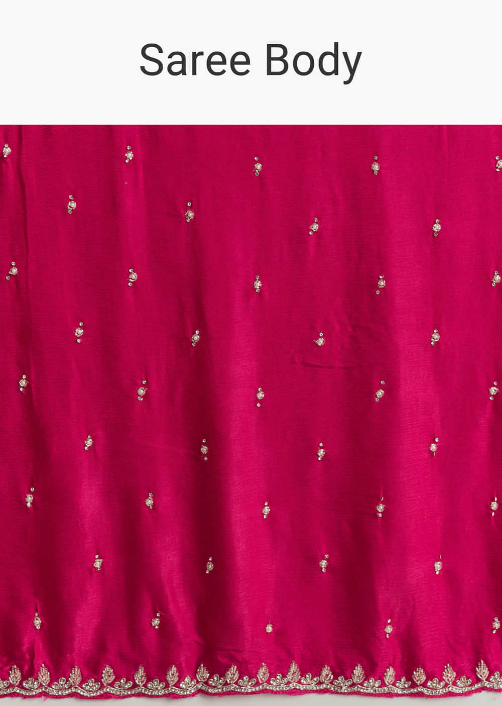 Hot Pink Chinon Saree With Cutdana And Stone Embroidery