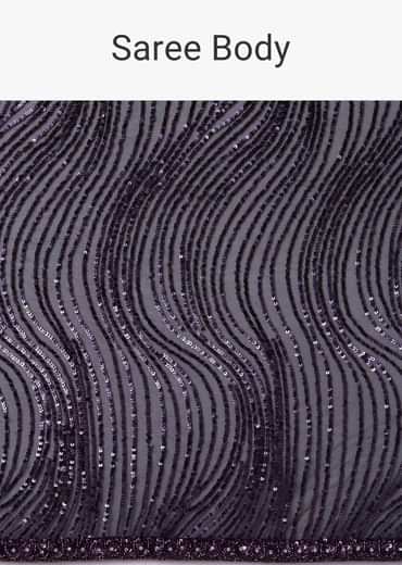 Wine Purple Sequins Saree With An Embellished Border