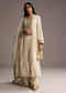 Ivory White Cotton Silk Anarkali Suit With Gotta Work