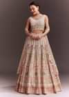 Ivory Embroidered Lehenga Set With Ethnic Motifs