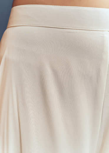 Ivory Georgette Palazzo Suit With Heavy Hand Embroidery