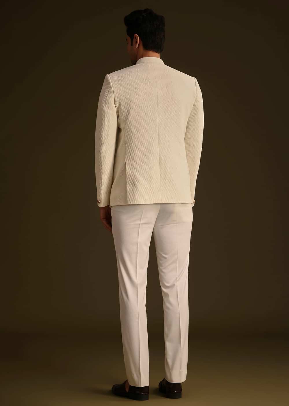 Ivory Jodhpuri Suit With Tailored Trousers