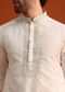 Ivory Organza Zari Embroidered Kurta Set With Butti Work