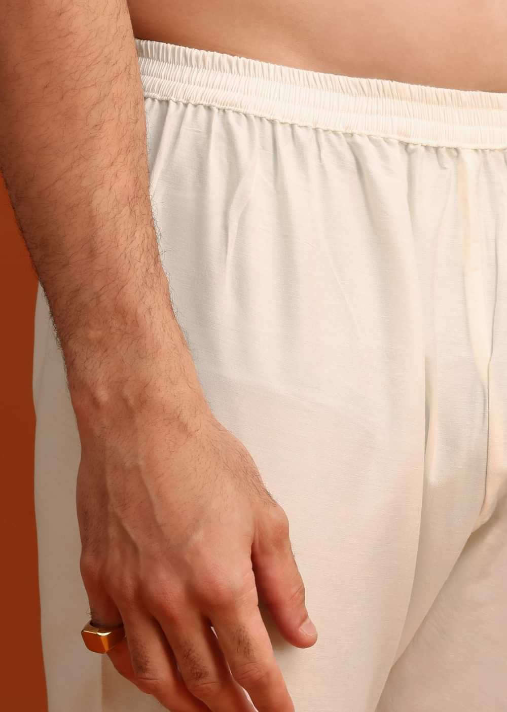 Ivory Organza Zari Embroidered Kurta Set With Butti Work