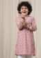 Kalki Aurora Pink Kurta Set In Silk With Threadwork For Boys