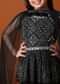 KALKI Black Kurti And Sharara Set With Mirror Work For Girls