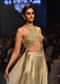Gold Toned Palazzo Top In With Attached Cape - NOOR 2022