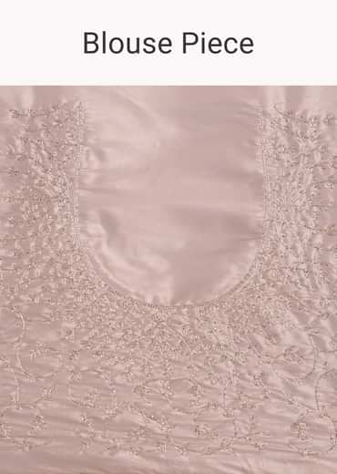 Lavender Tissue Saree With All Over Stone Embellishment And Cutdana Scallop Border