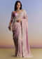Lavender Tissue Saree With Cutdana Sequin And Bead Embroidery