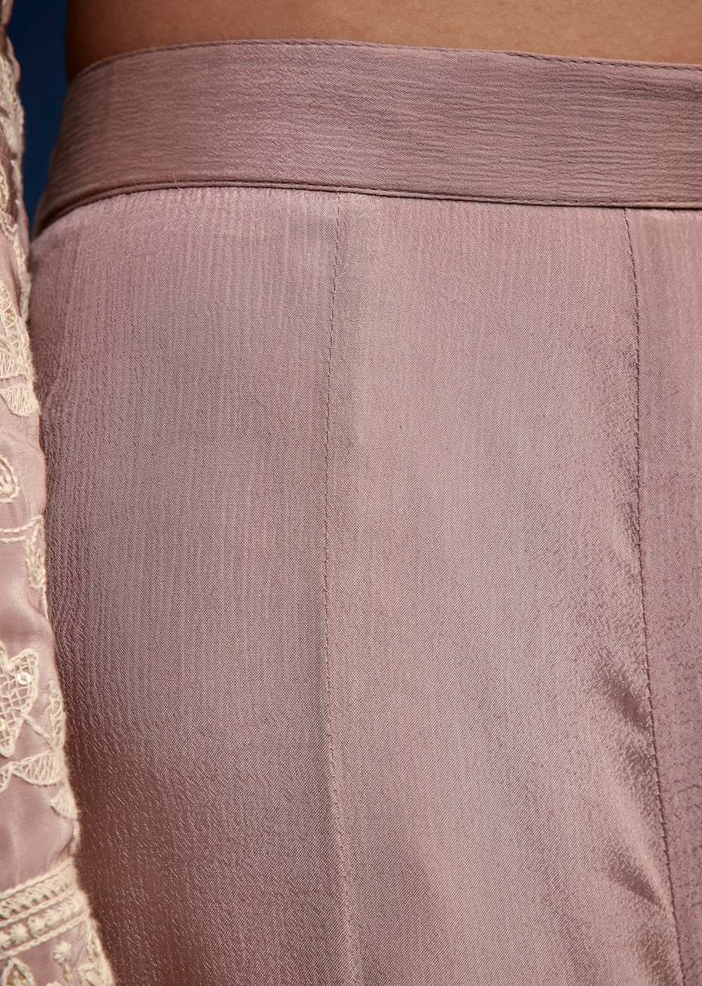 Lavender Embroidered Palazzo Set With Dupatta