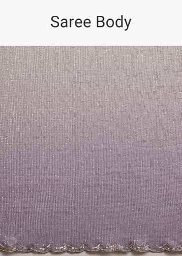 Lavender Ombre Sequins Saree With Scallop Embroidery Border