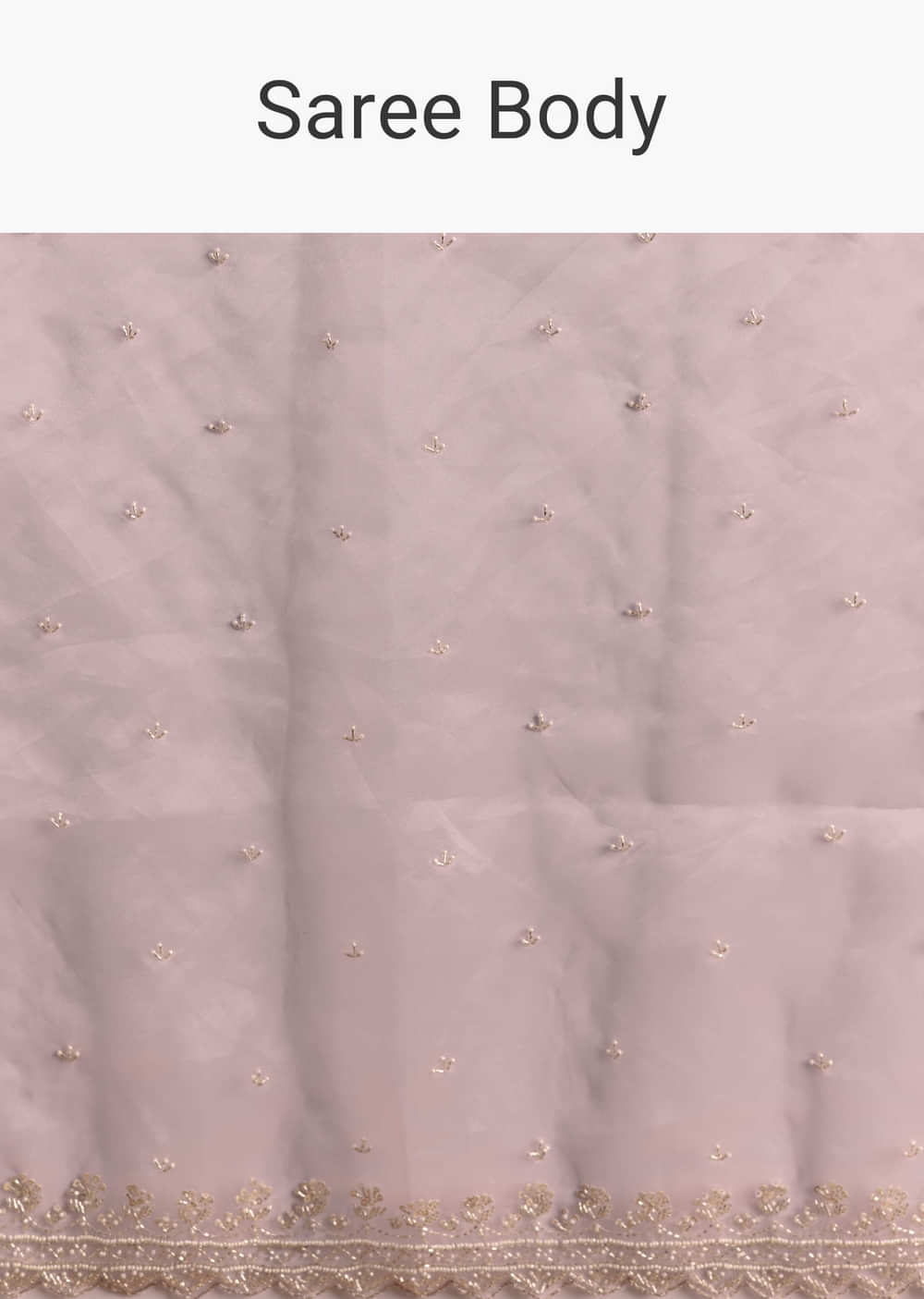 Lavender Organza Embroidered Saree With Jaal And Butti Work