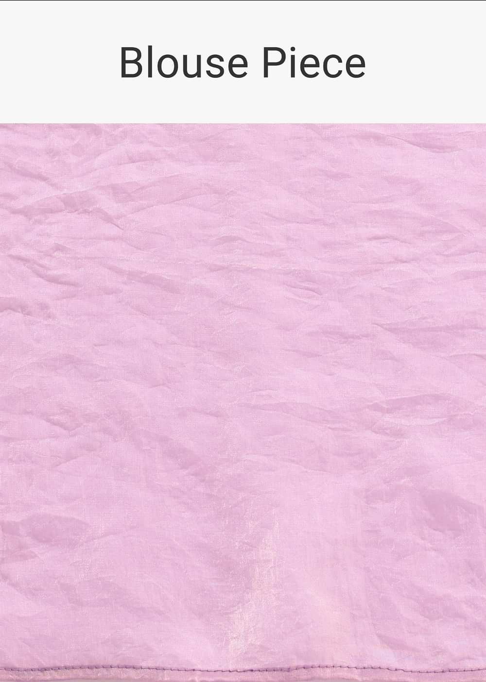 Lavender Tissue Saree With Zari Embroidered Border