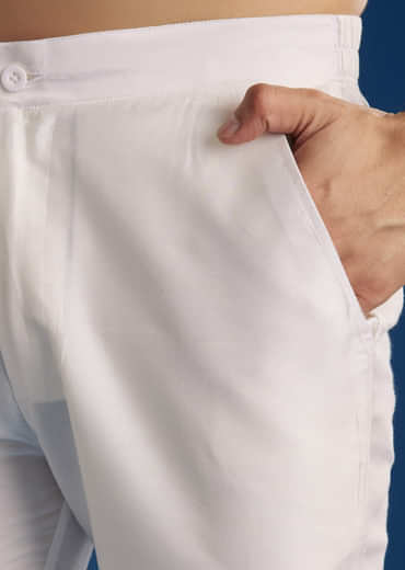 Light Beige Silk Embroidered Kurta Set