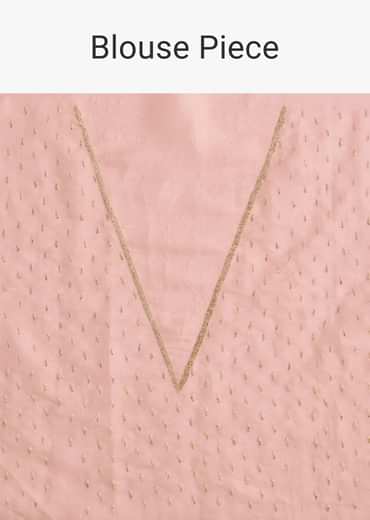 Light Peach Tissue Silk Saree With Stone Embellishments