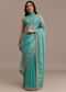 Light Blue Crushed Tissue Saree Embroidered With Cutdana And Sequins